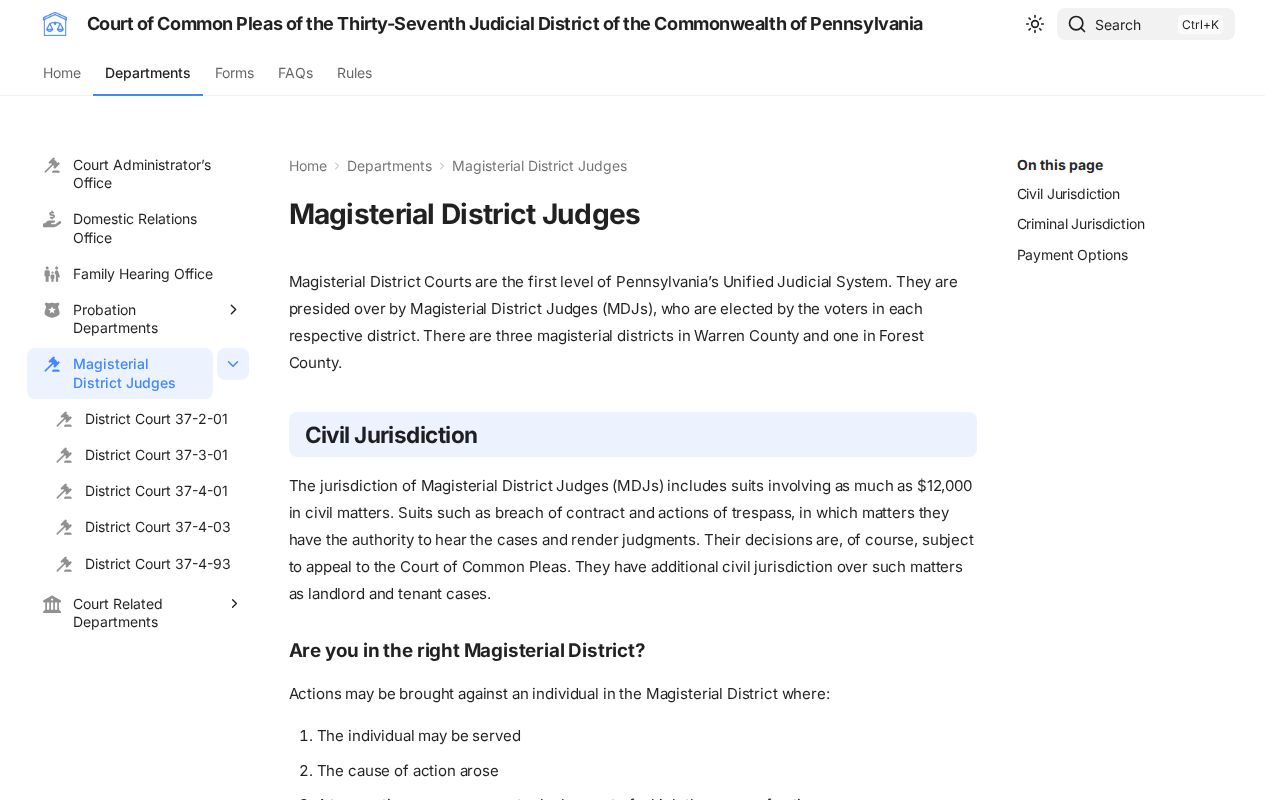 Warren County warrant-status court record source
